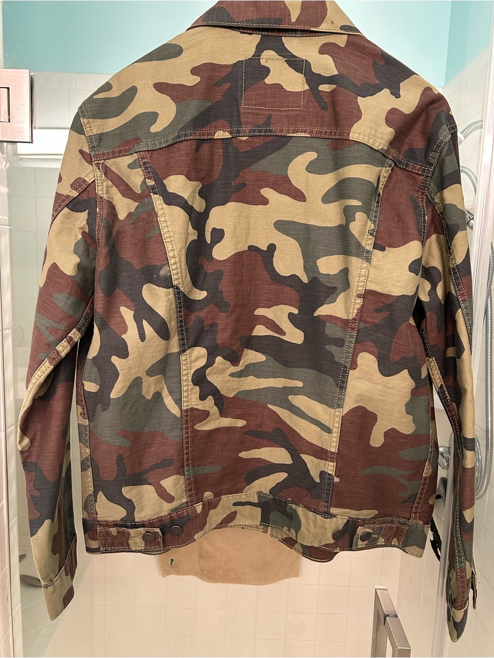 Levi's Men's Camo Field Jacket - Green/Brown - Picture 2 of 3